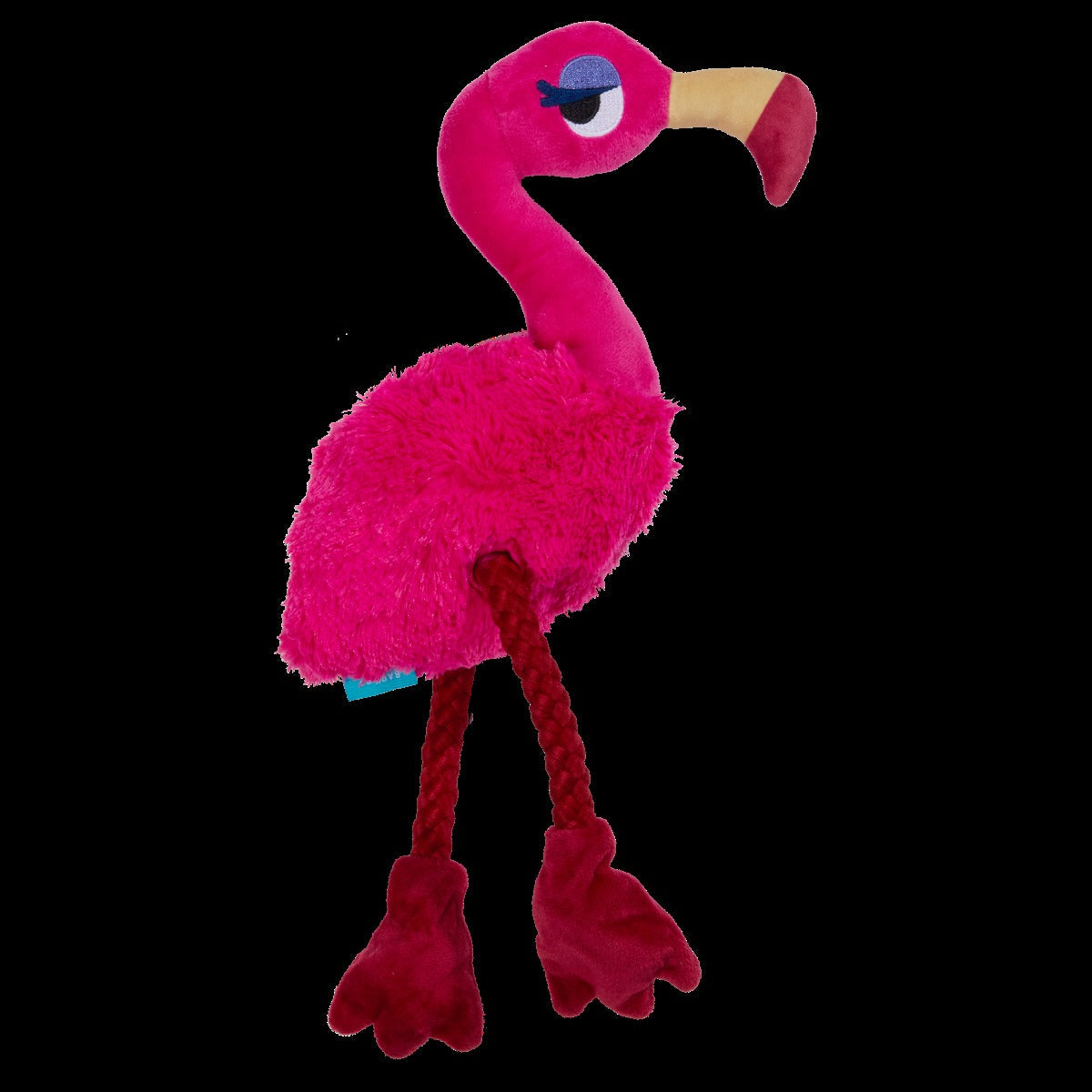 Fahari Flamingo Plush Extra-Large + Tug Dog Toy