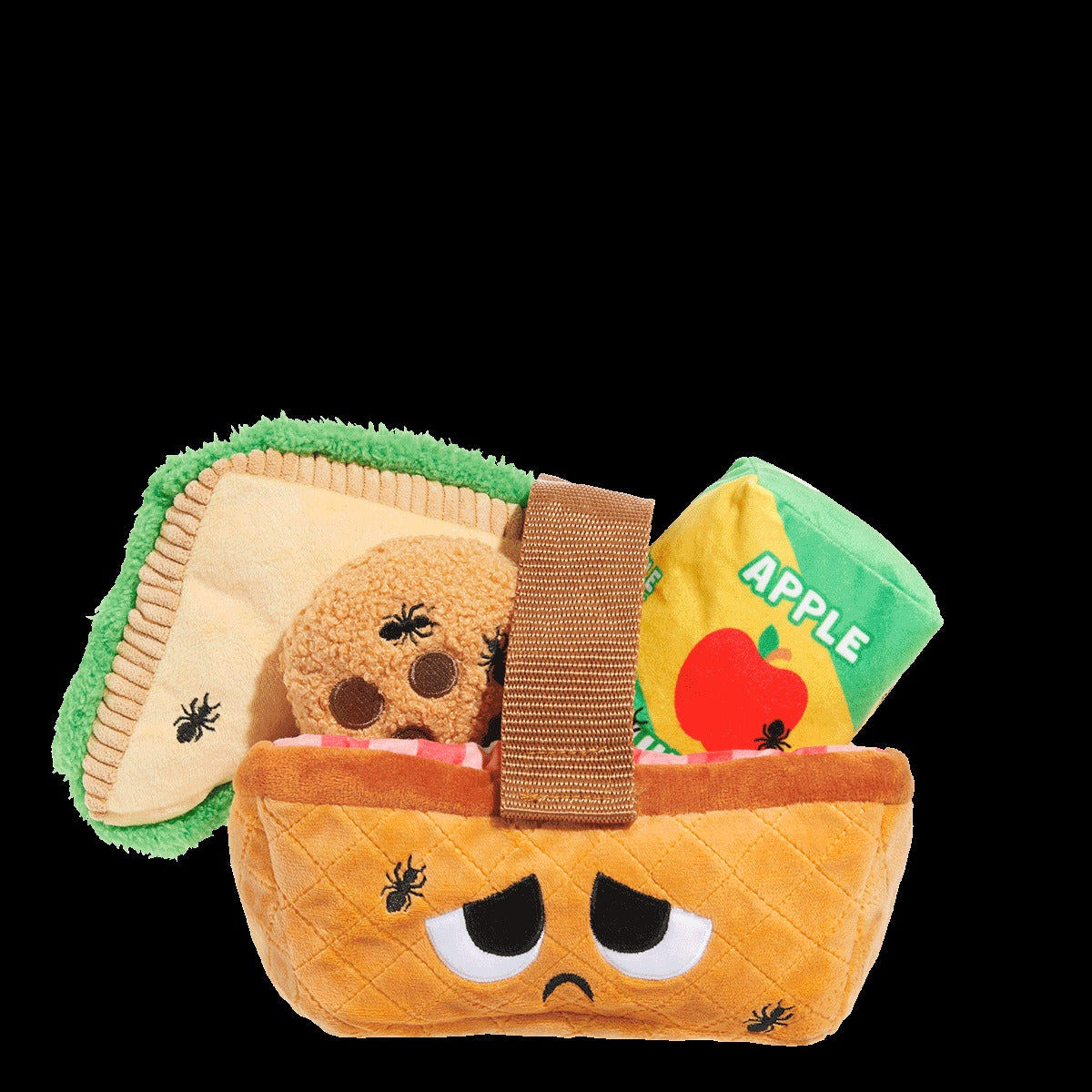 Quick Lick Picnic Plush Tug + Multi-Part + Enrichment Dog Toy