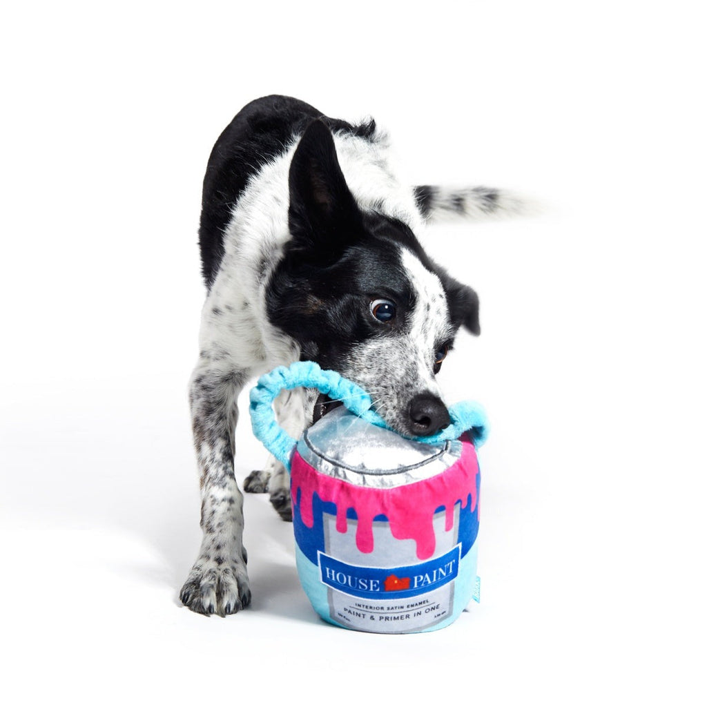 Kevin's Paint Can Plush Tug Dog Toy