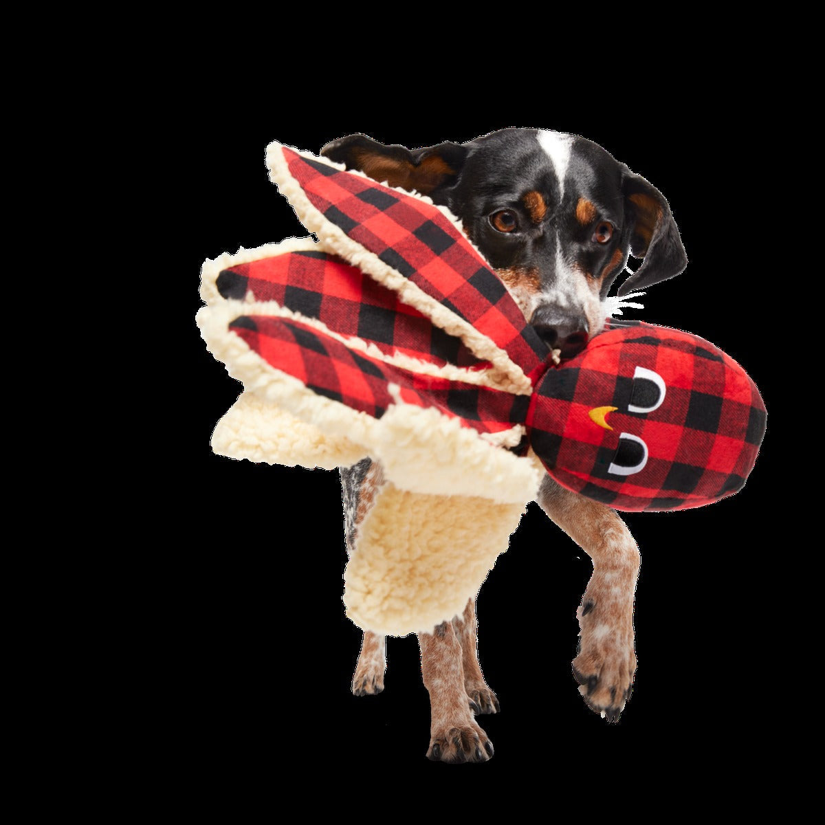 Plaid Ollie the Octopus Whip-n-Flip Plush Tug Dog Toy