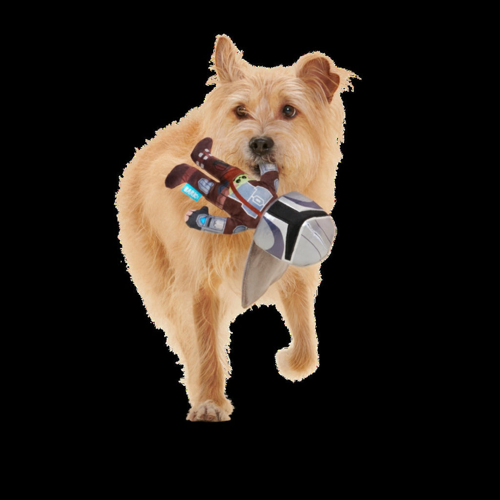 The MandalorianTM Bounty Fetcher Plush Tug + Multi-Part Dog Toy