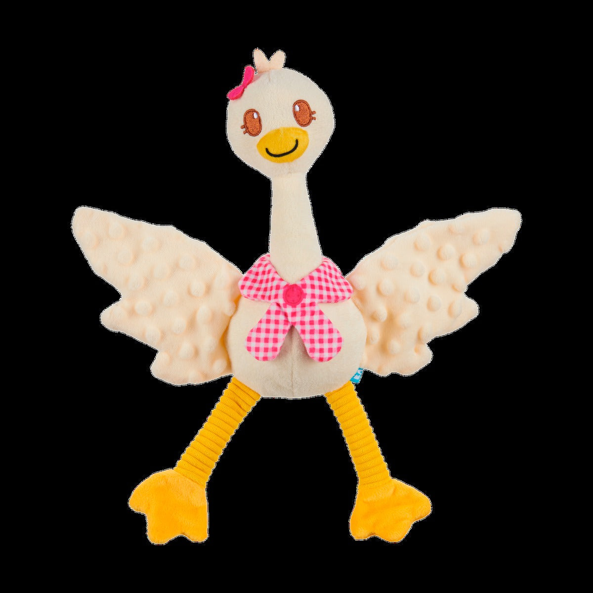 Gingham Goose Plush Extra-Large + Tug Dog Toy