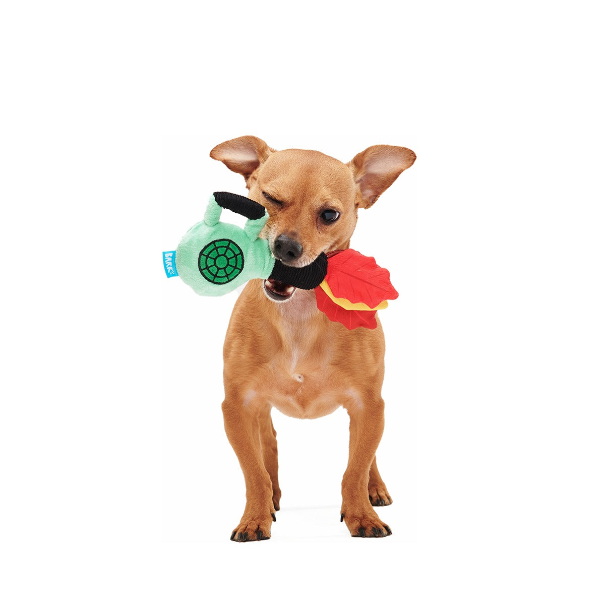 Leaf Blow-Wower Plush Tug Dog Toy