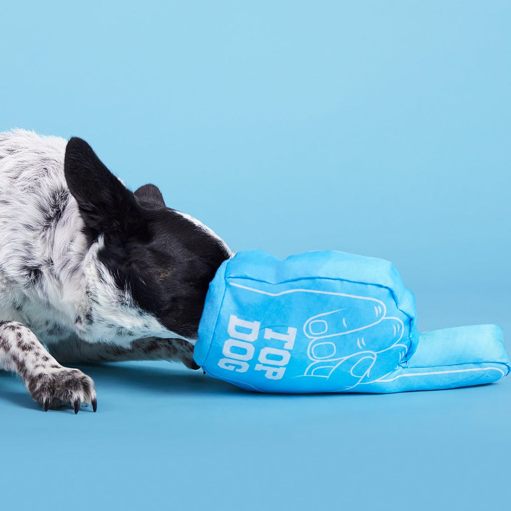 Top Dog Foam Finger Plush Enrichment Dog Toy