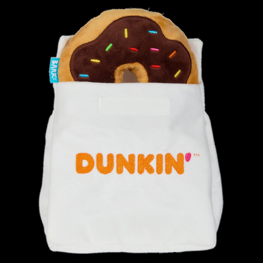 Dunkin'® Chocolate Frosted Donut Plush Multi-Part Dog Toy