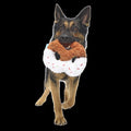 White Christmas Pretzel Plush Tug Dog Toy