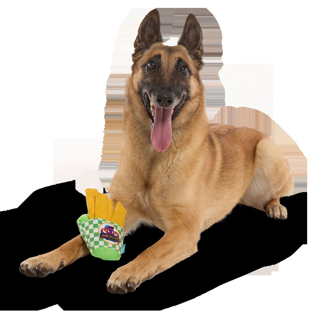 Crinkle Mutt Fries Plush Tug + Enrichment Dog Toy