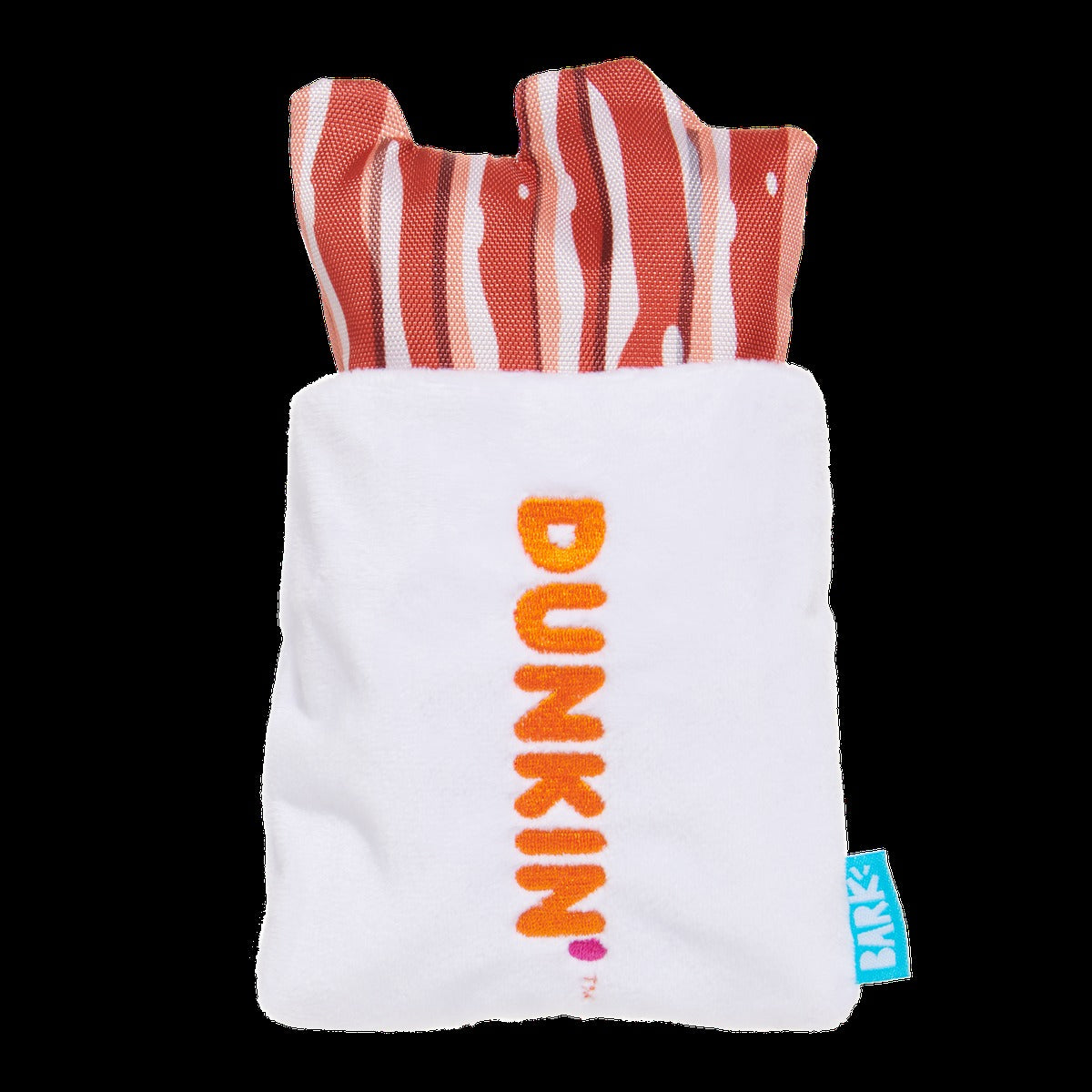 Dunkin'® Snackin' Bacon Plush Multi-Part + Enrichment Dog Toy