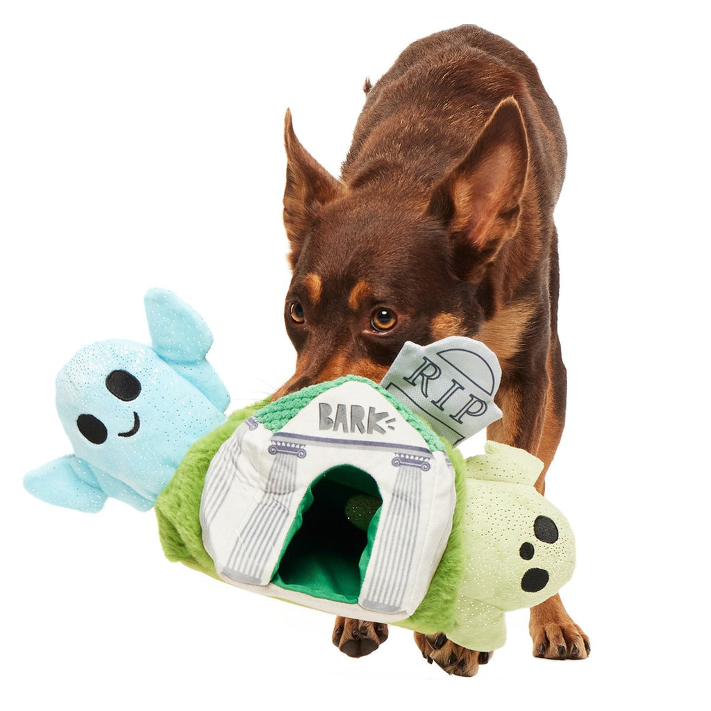 Now You See 'Em Mausoleum Plush Multi-Part + Enrichment Dog Toy