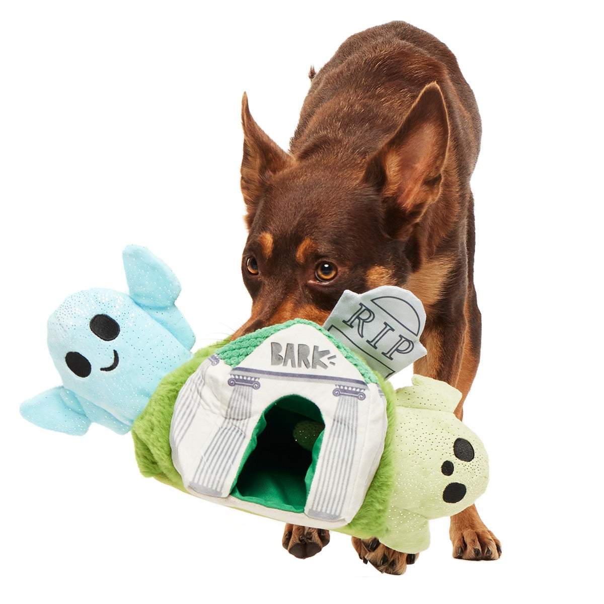 Now You See 'Em Mausoleum Plush Multi-Part + Enrichment Dog Toy