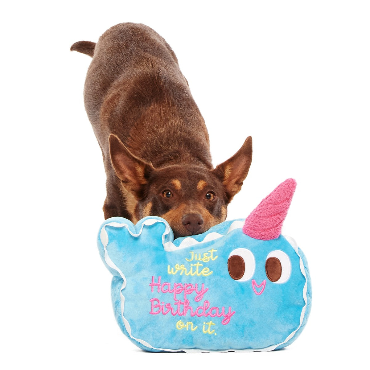 Pudgy the Narwhal Cake Plush Extra-Large Dog Toy