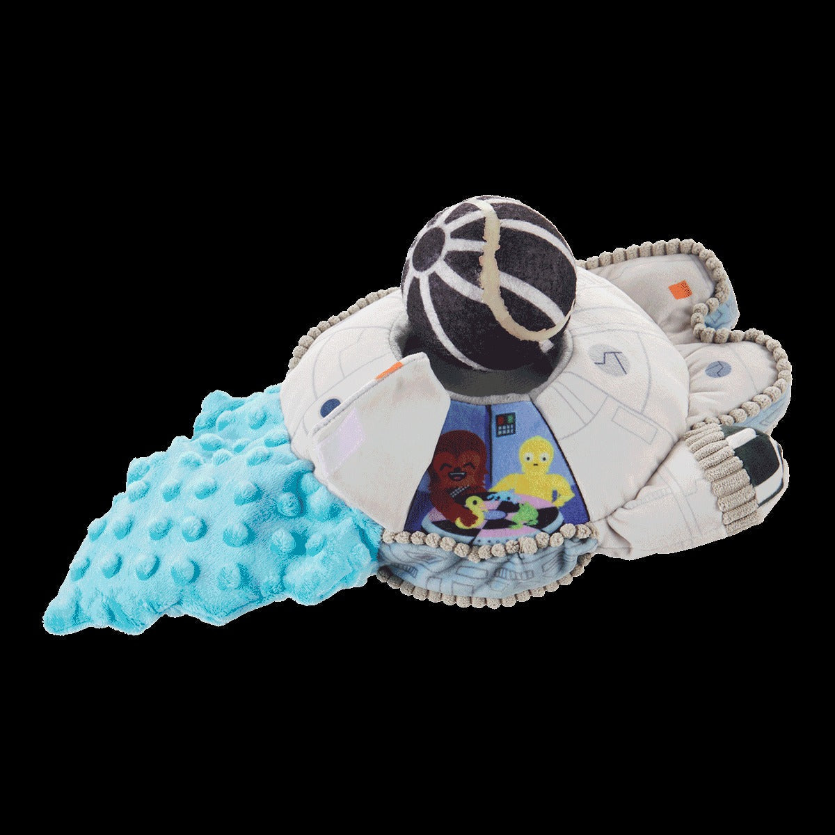Ultimutt Milennium FalconTM Plush Multi-Part + Fetch Dog Toy