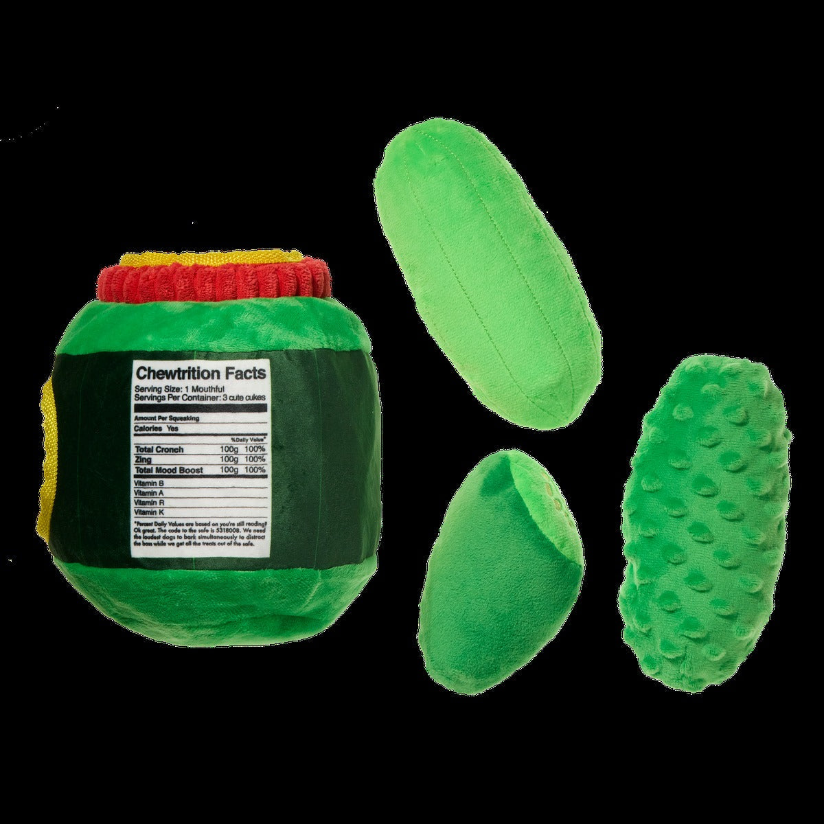 Dill-emma Squad Pickle Plush Extra-Large + Multi-Part Dog Toy