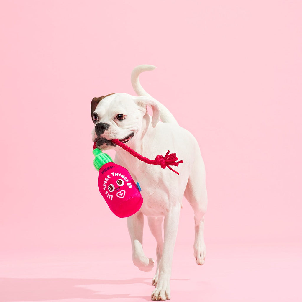 Hot Stuff Plush Tug Dog Toy