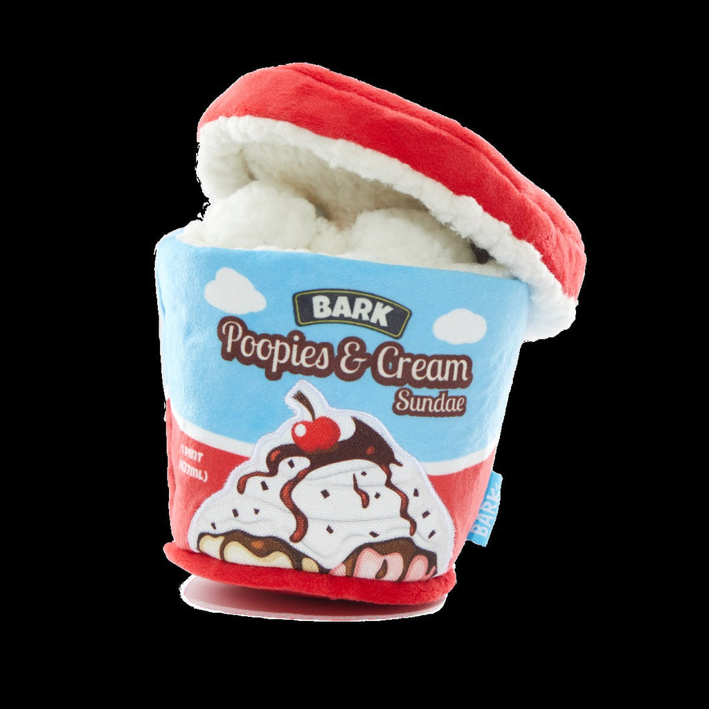 Poopies N' Cream Plush Tug + Enrichment Dog Toy