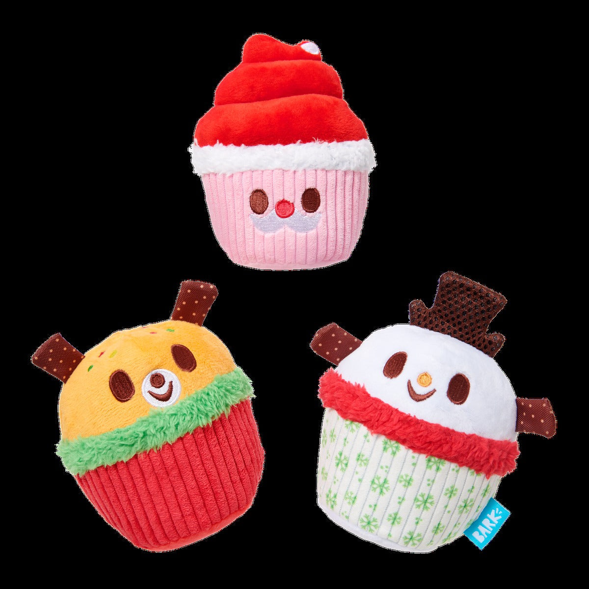Merry Cupcakes Plush Multi-Part Dog Toy