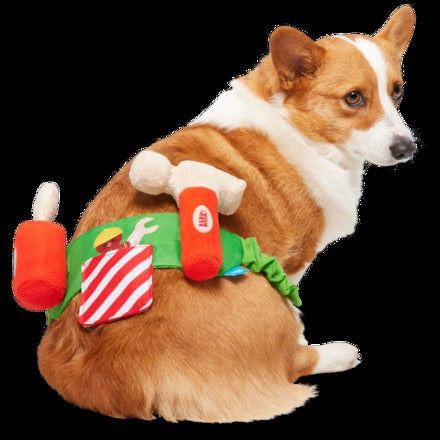 Do-It-Your-Elf Toolbelt Wearable Multipart Plush Tug Dog Toy