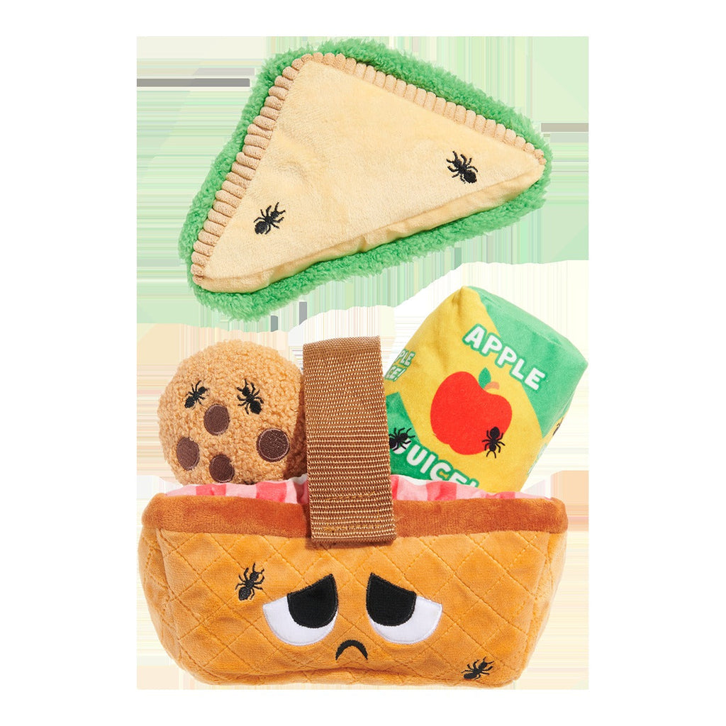 Quick Lick Picnic Plush Tug + Multi-Part + Enrichment Dog Toy