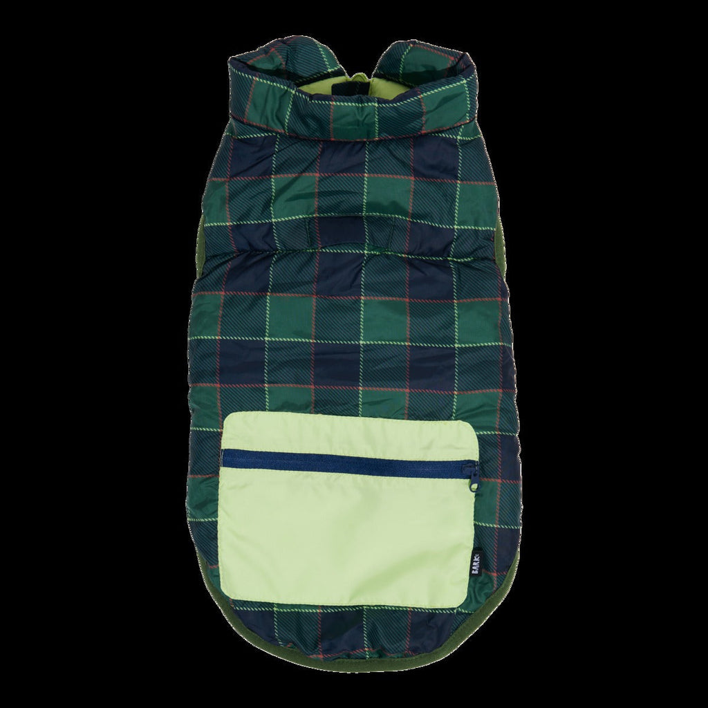 Plaid To The Bone Dog Puffer Vest