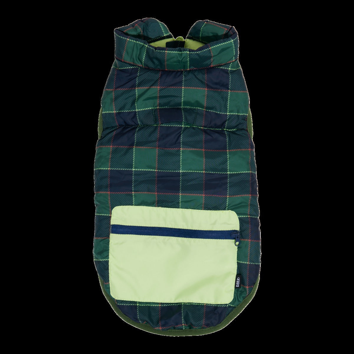 Plaid To The Bone Dog Puffer Vest