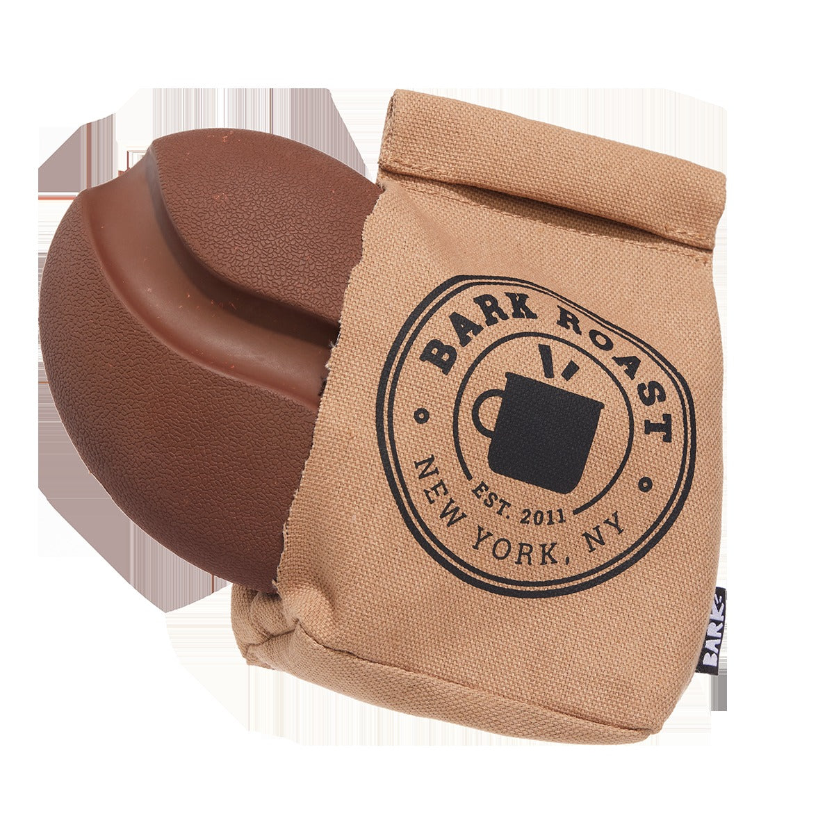 Jitter Pug Coffee Bean Super Chewer Durable 2-in-1 Dog Toy