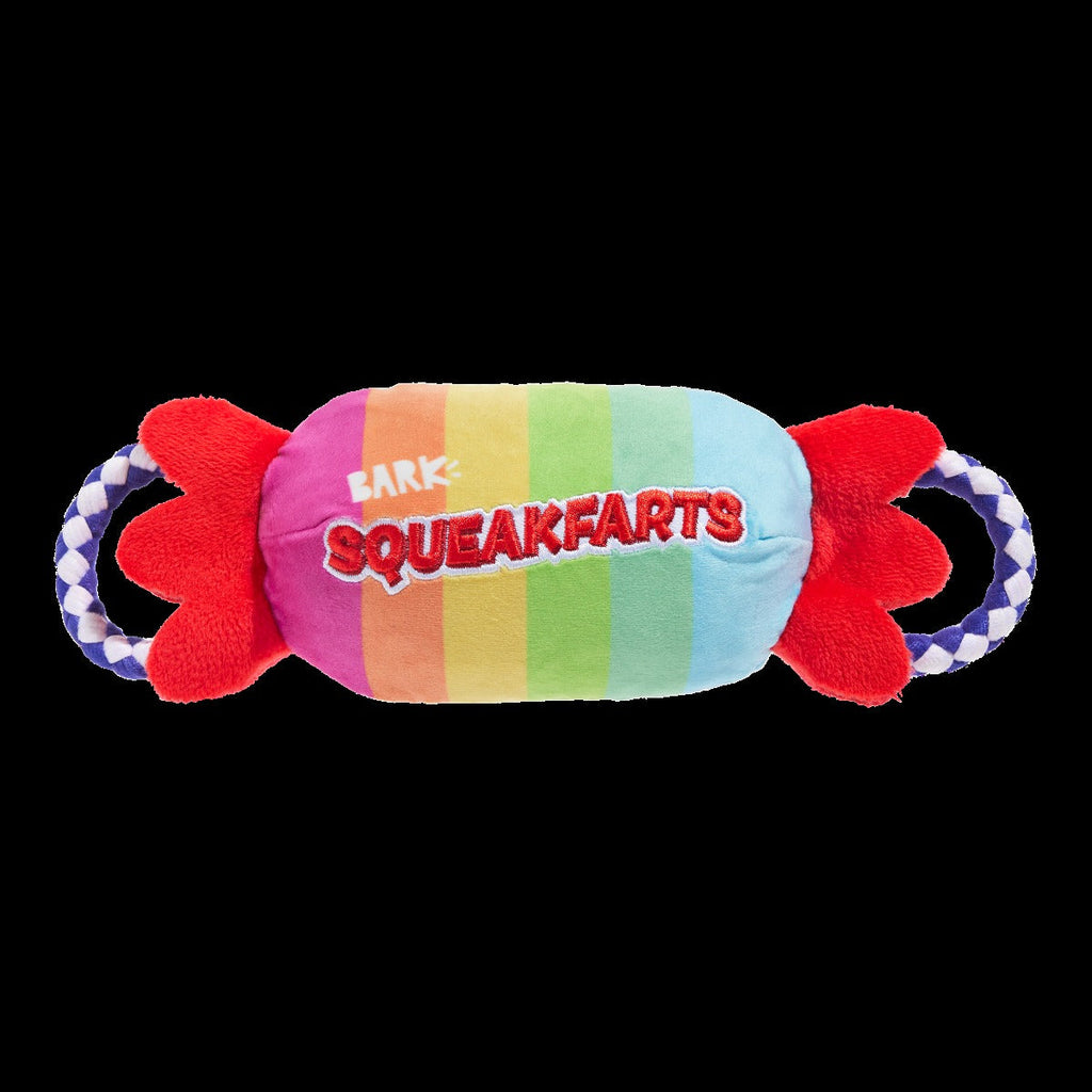 SqueakFarts Candy Plush Tug Dog Toy