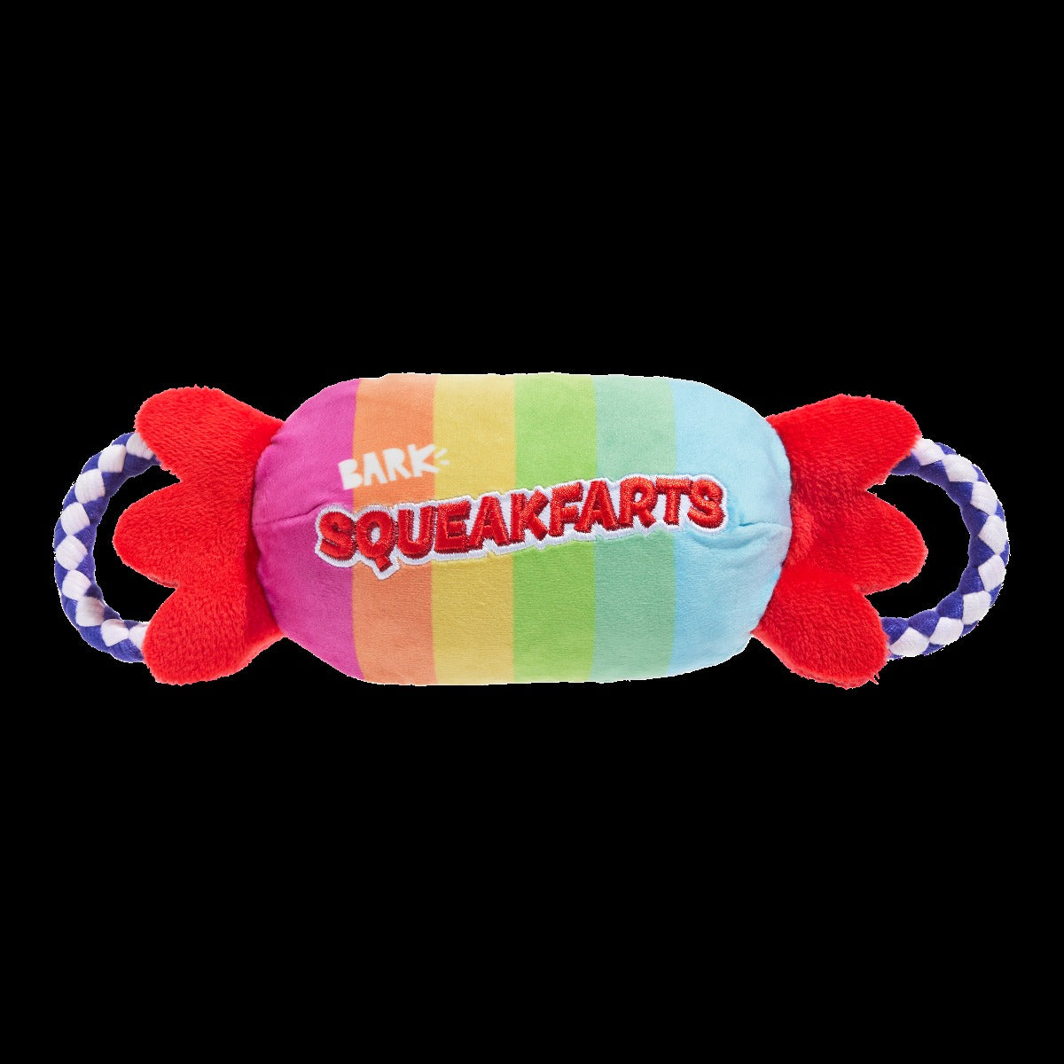 SqueakFarts Candy Plush Tug Dog Toy