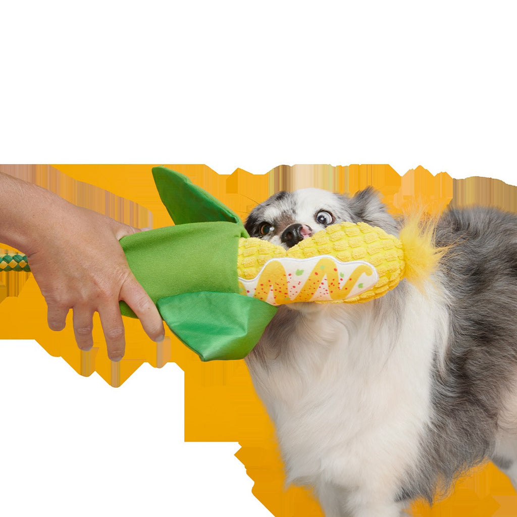 Elote Fun Corn Plush Tug Dog Toy