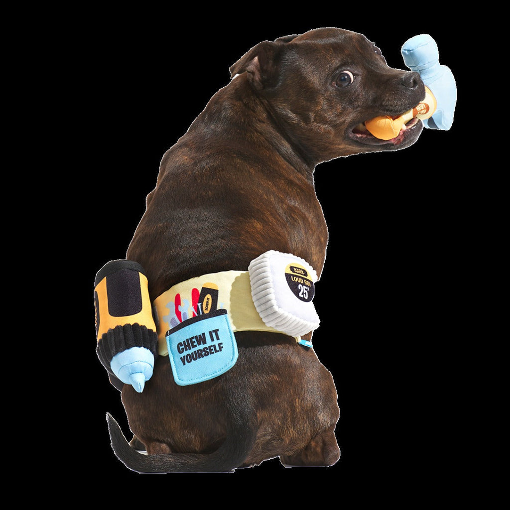 Fixer Pupper Tool Belt Plush Wearable Multi-Part Dog Toy