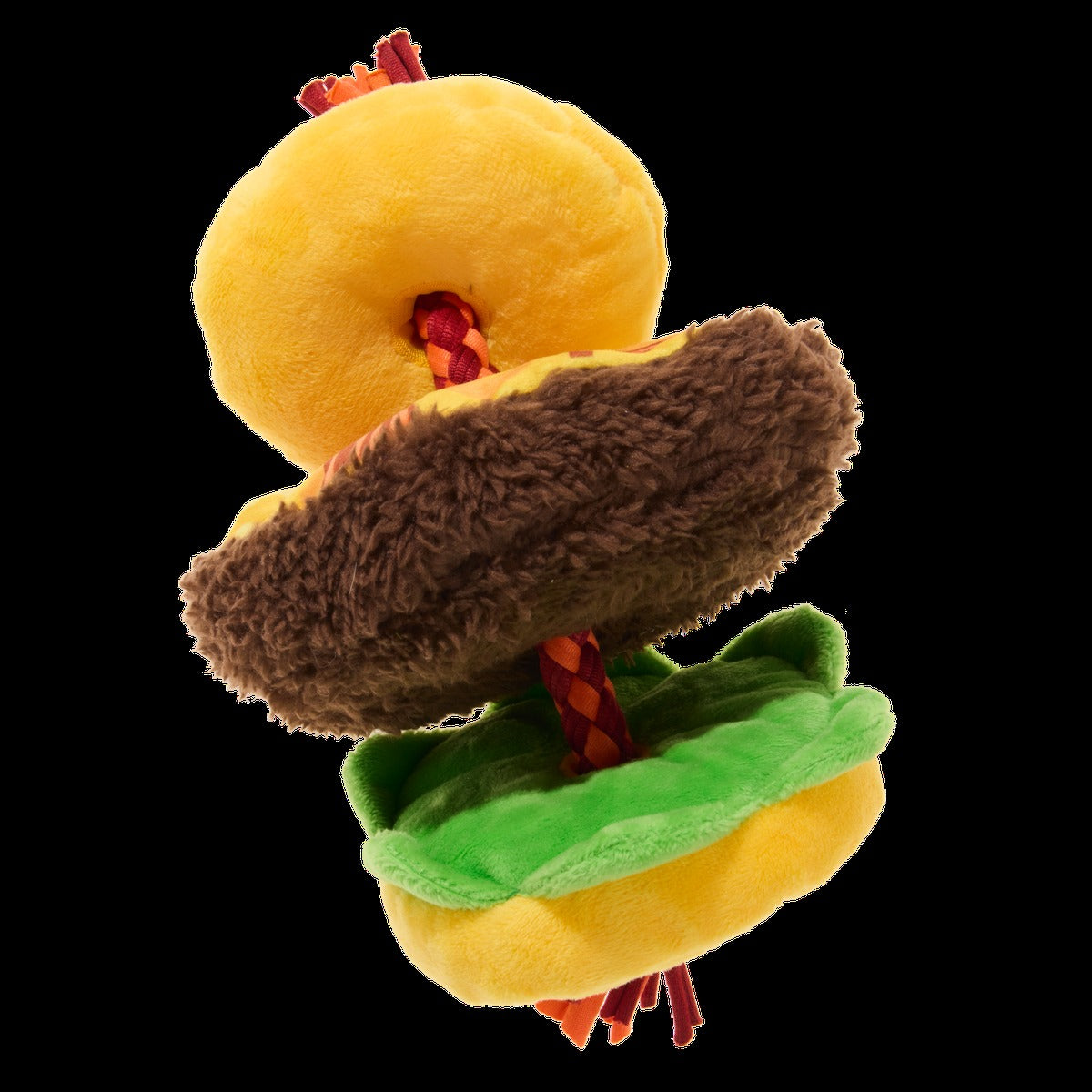 Barkin' Cheese Burger Plush Tug Dog Toy