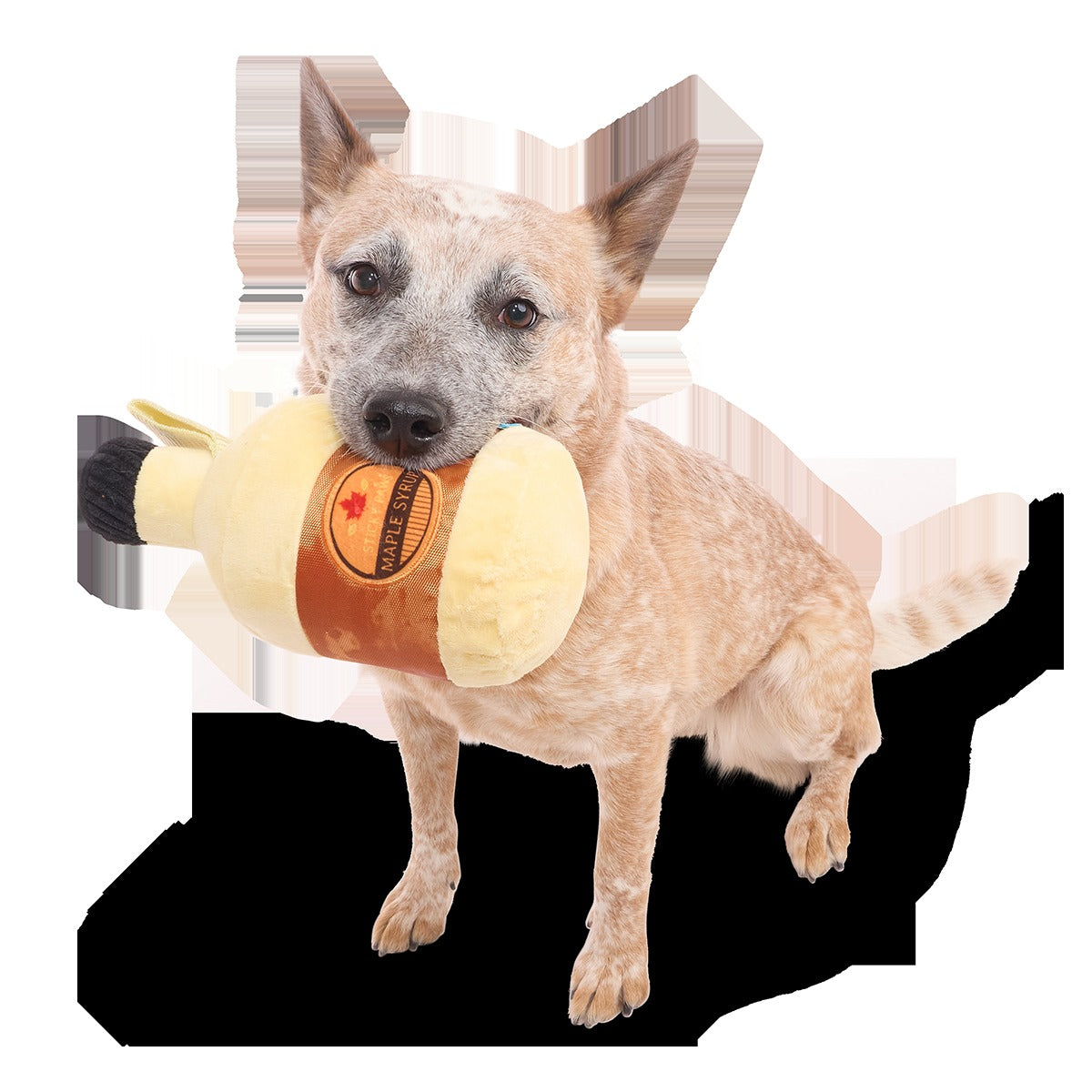 Sticky Paws Maple Syrup Plush 2-in-1 + Tug Dog Toy