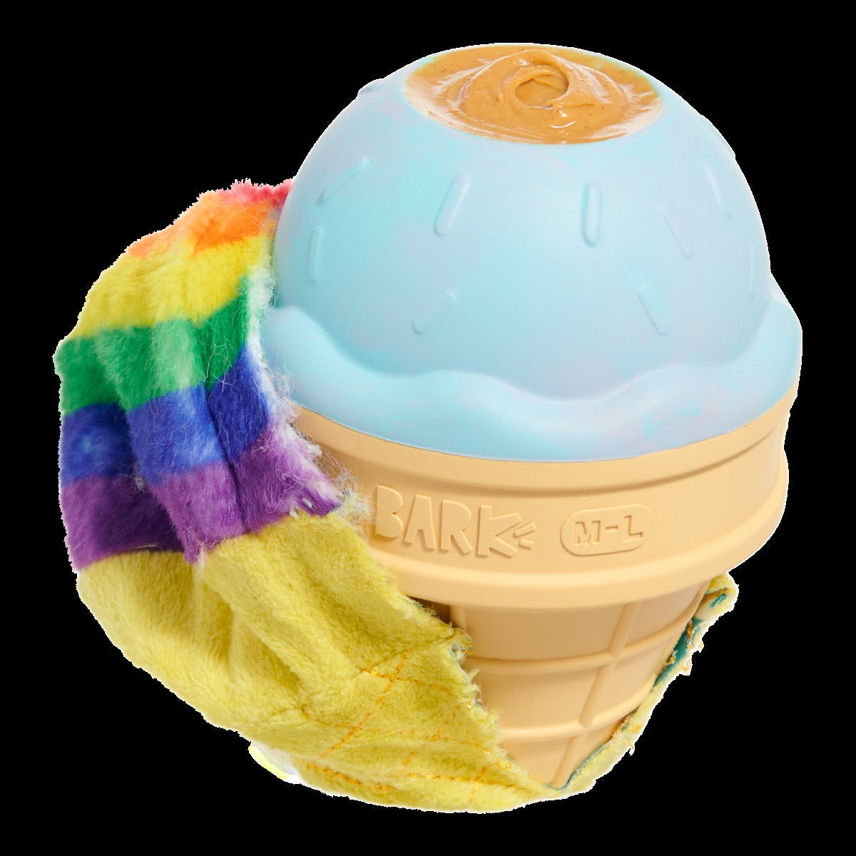 Rainbow-wow Sherbert Super Chewer Durable 2-in-1 + Enrichment Dog Toy