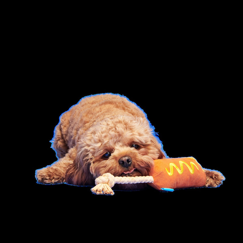 Corn Dog Tug Plush Rope Dog Toy