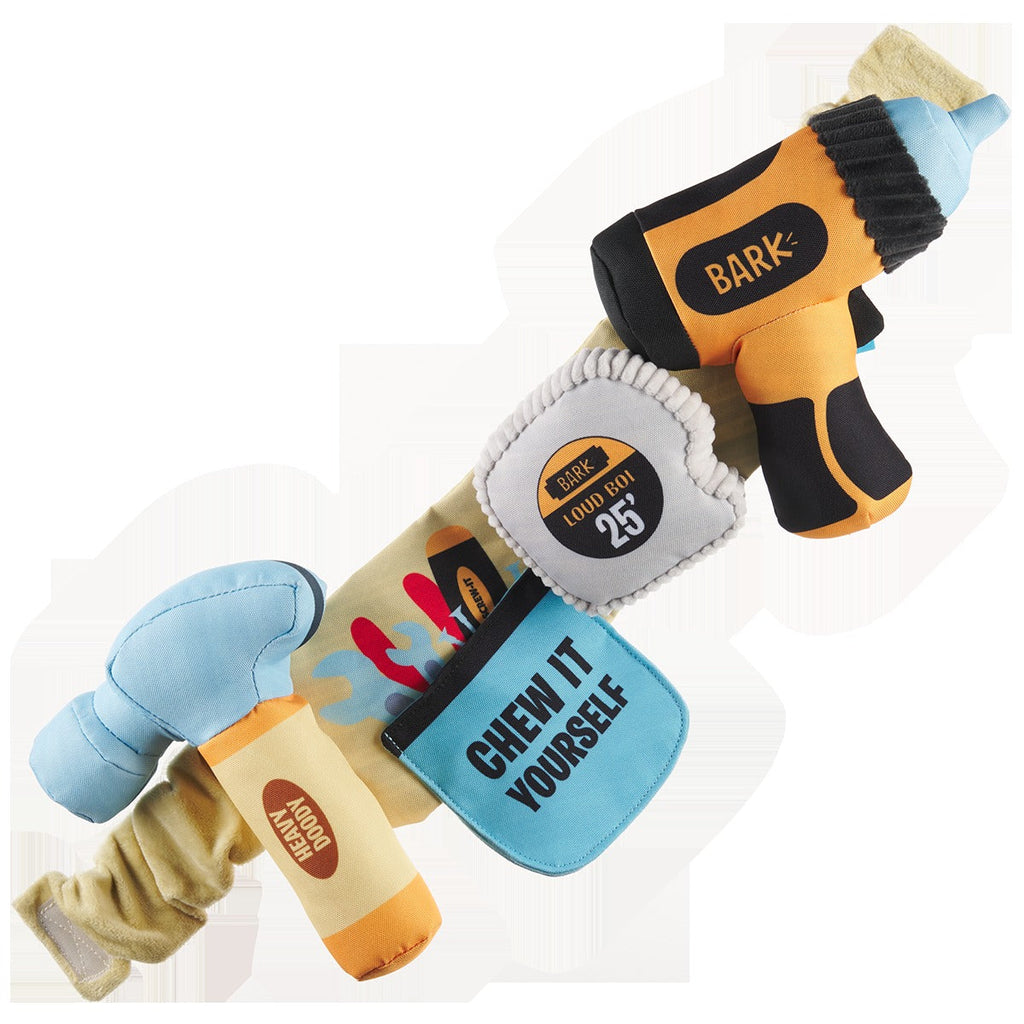 Fixer Pupper Tool Belt Plush Wearable Multi-Part Dog Toy