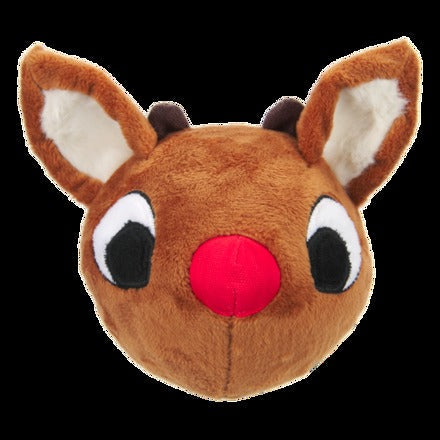 Reindeer GamesTM Rudolph® Durable Super Chewer Enrichment + 2-in-1 Rip and Reveal Dog Toy