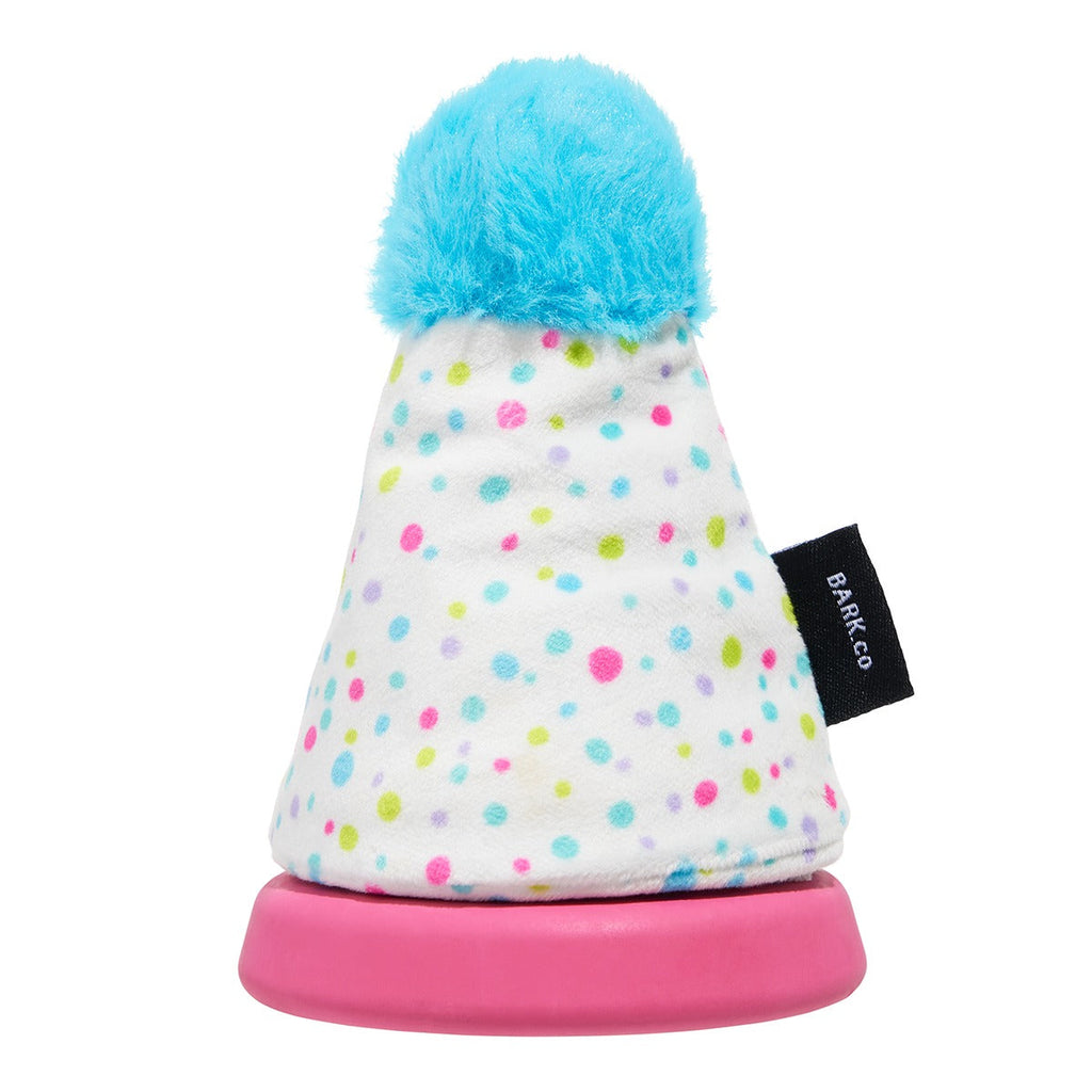 Treat Yourself Party Hat Super Chewer Durable 2-in-1 + Enrichment Dog Toy