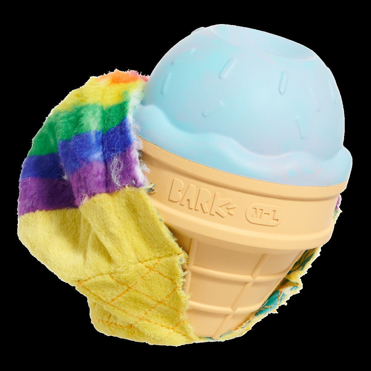 Rainbow-wow Sherbert Super Chewer Durable 2-in-1 + Enrichment Dog Toy