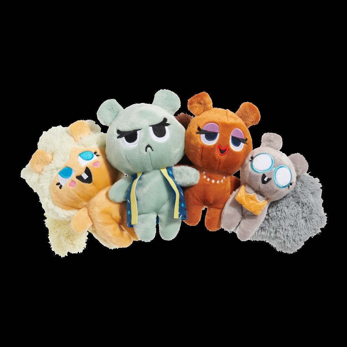 Golden Squirrels Plush Multi-Part Dog Toy