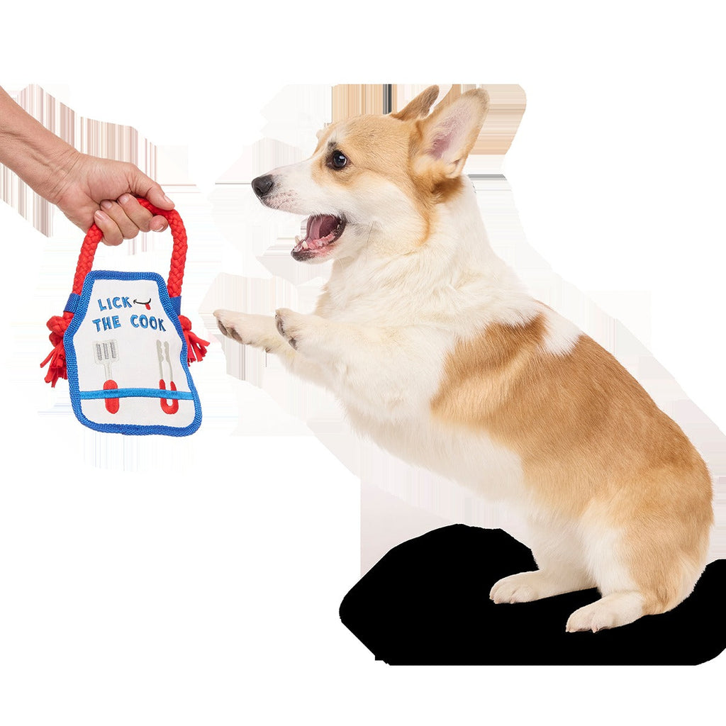 Grrrill Champ Apron Plush Tug + Wearable Dog Toy