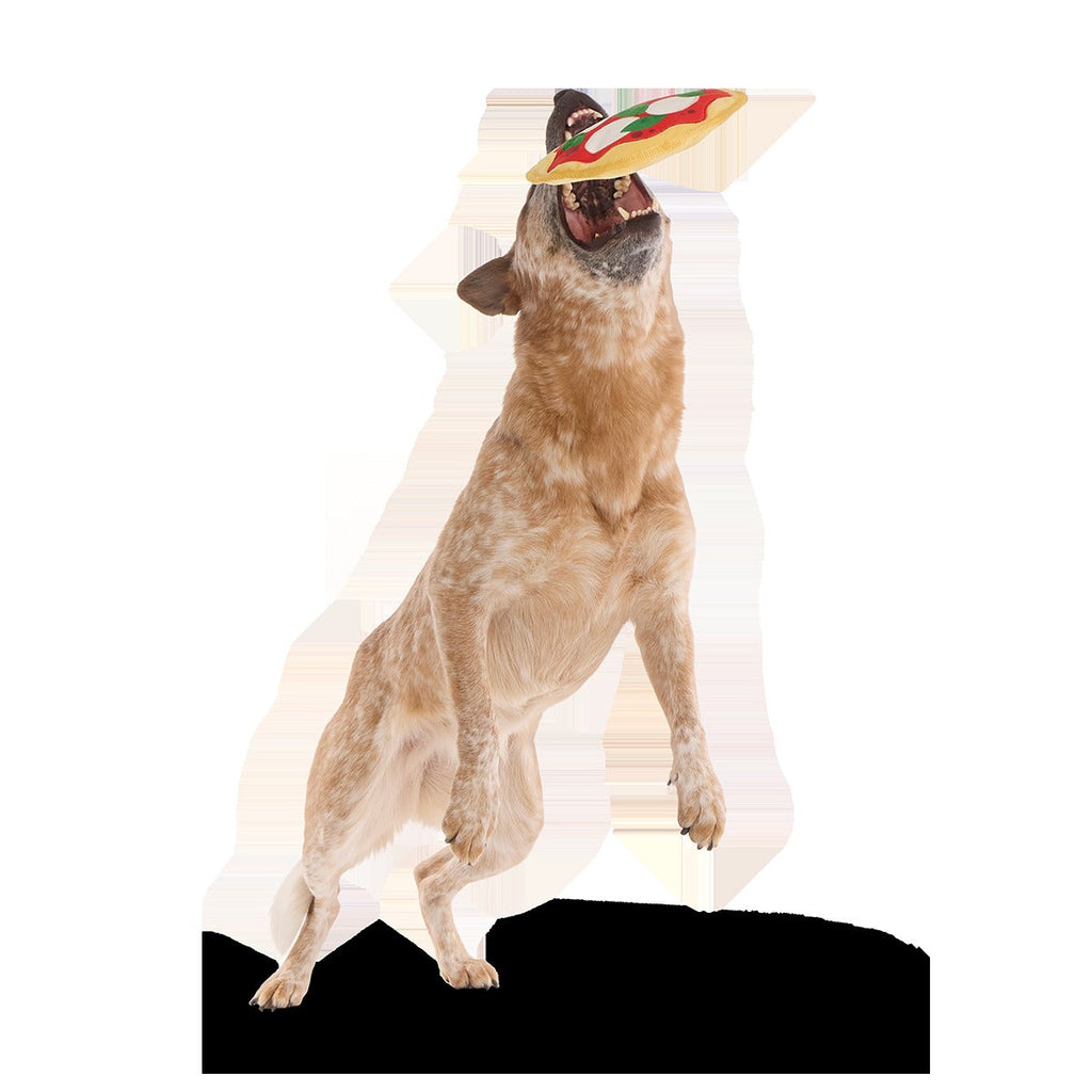 Muttzarella Pizza Plush Fetch Dog Toy