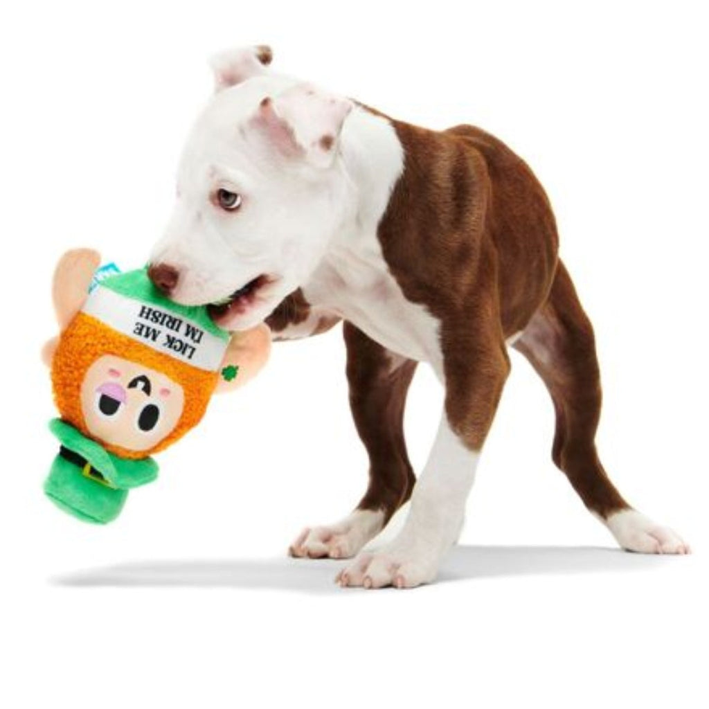 Lick Me Leprechaun Plush 2-in-1 Rip and Reveal + Gnaw Dog Toy
