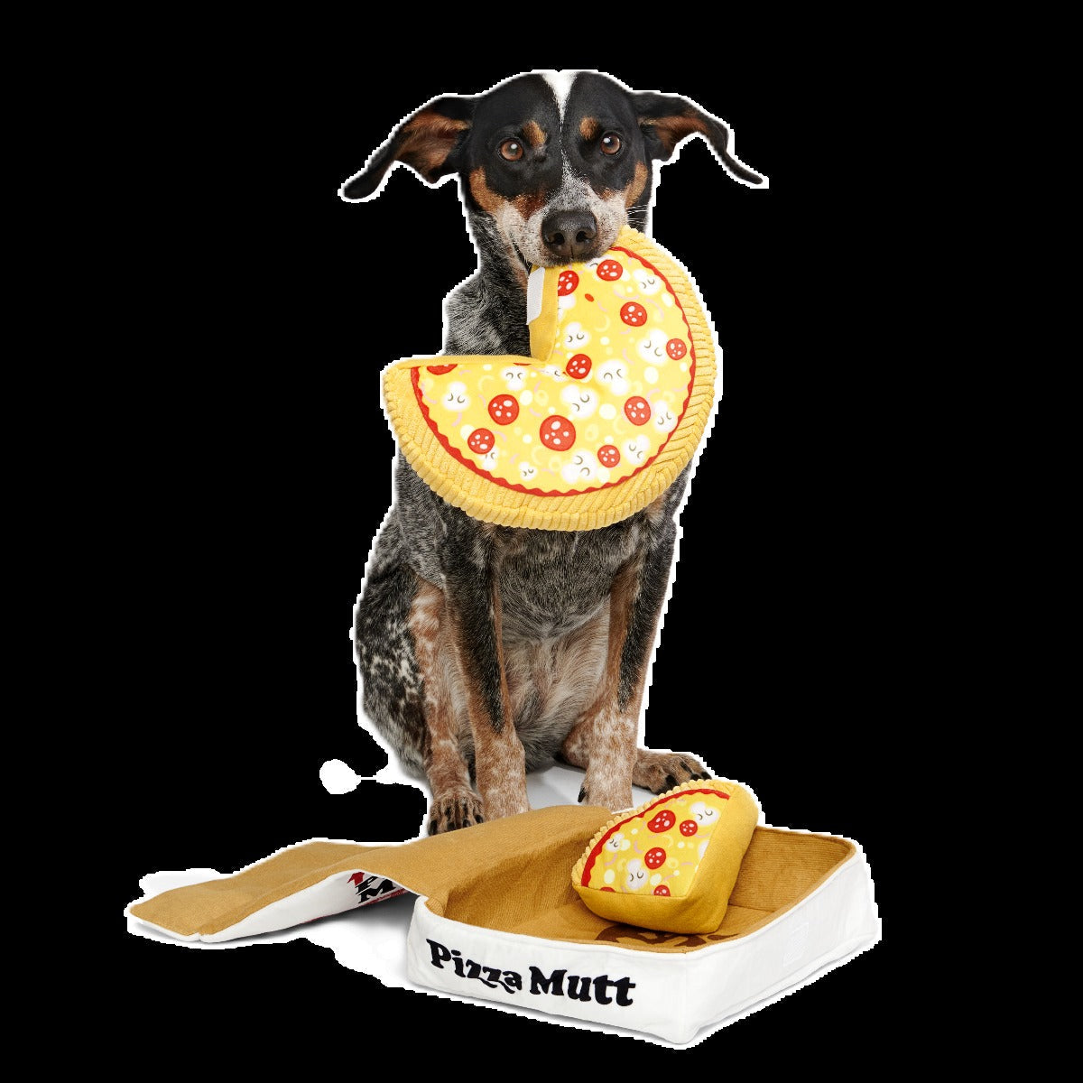 Pizza Pawty Plush Multi-Part + Enrichment Dog Toy