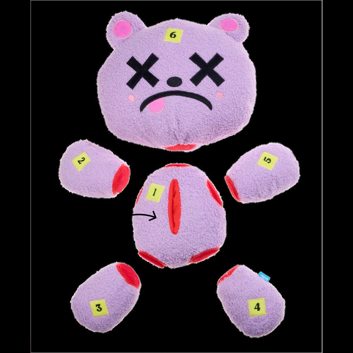 Deady Bear Plush Extra-Large + Multi-Part + Enrichment Dog Toy