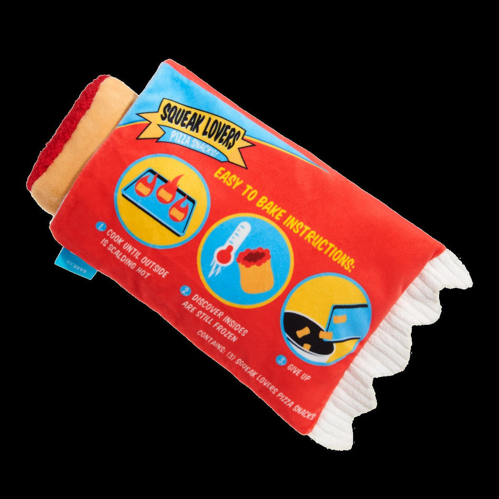 Squeak Lovers Pizza Snacks Plush Multi-Part + Enrichment Dog Toy