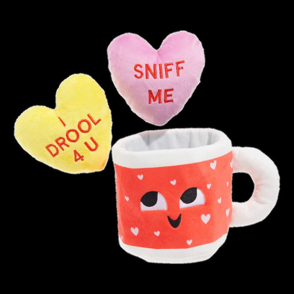Mugs n' Kisses Plush Multi-Part + Enrichment Dog Toy