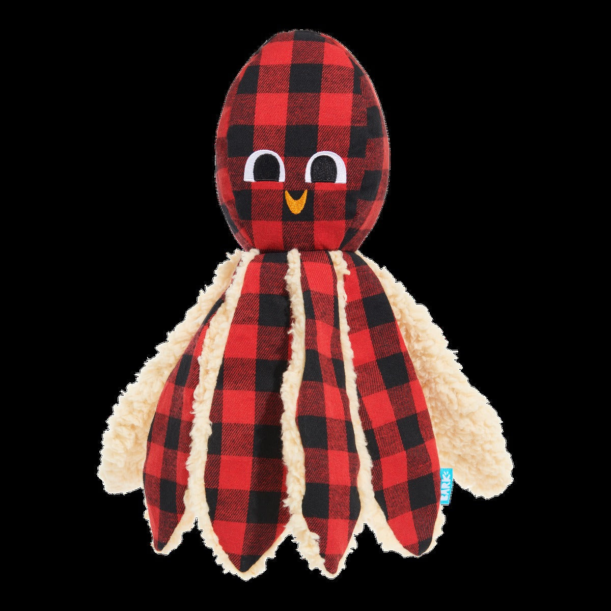 Plaid Ollie the Octopus Whip-n-Flip Plush Tug Dog Toy