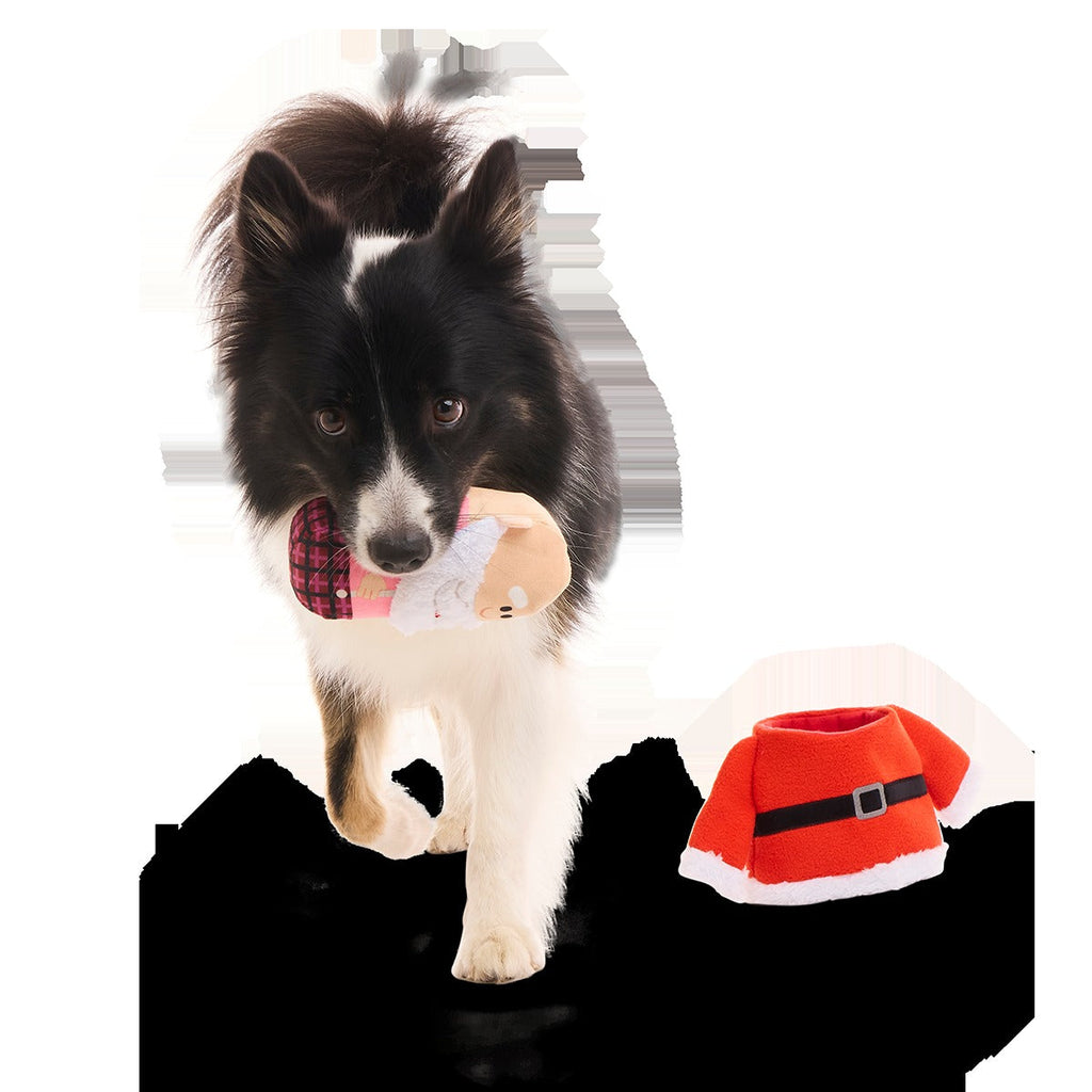 Ol' Kris KringleTM Plush Multi-Part + Enrichment Dog Toy