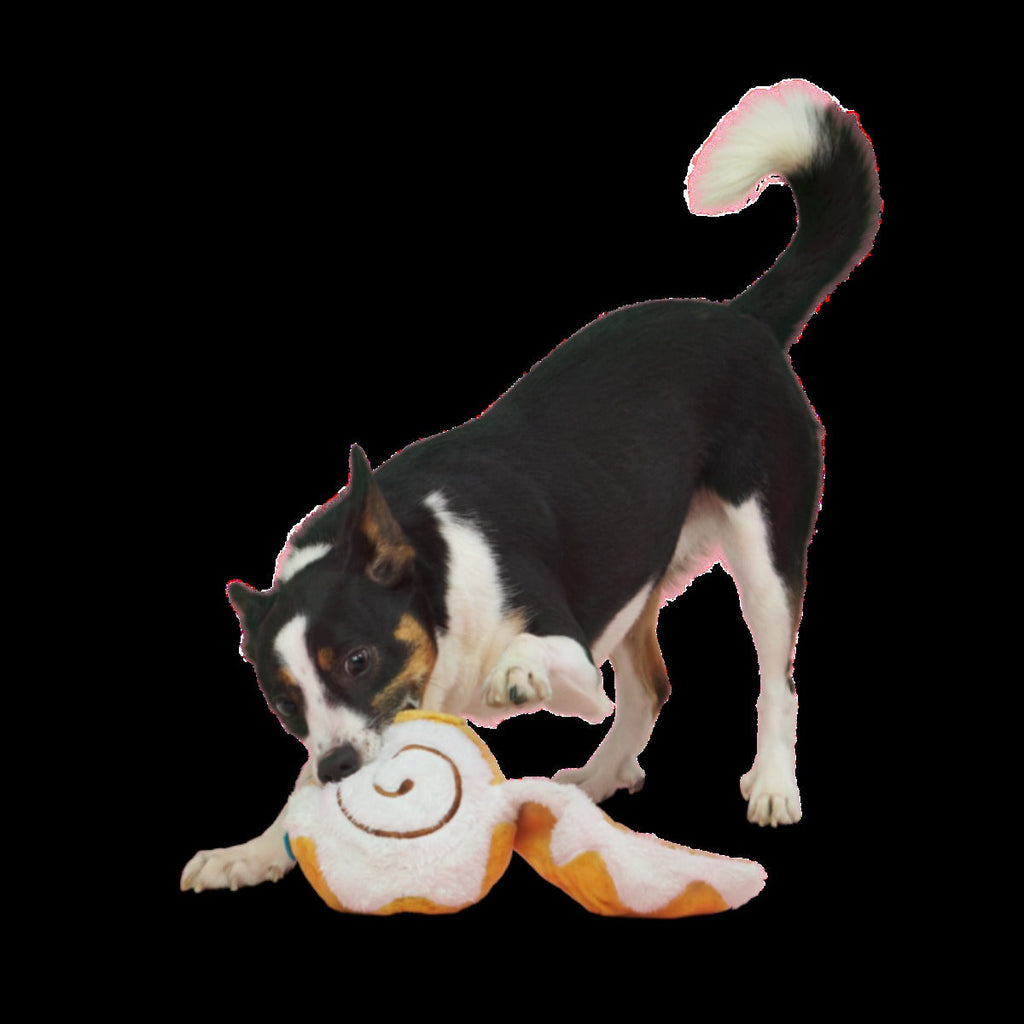 Cinnamon Growl Plush Enrichment Dog Toy