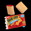 Squeak Lovers Pizza Snacks Plush Multi-Part + Enrichment Dog Toy