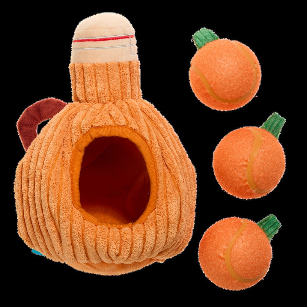 Pupkin Ale Growler Plush Multi-Part + Fetch + Enrichment Dog Toy